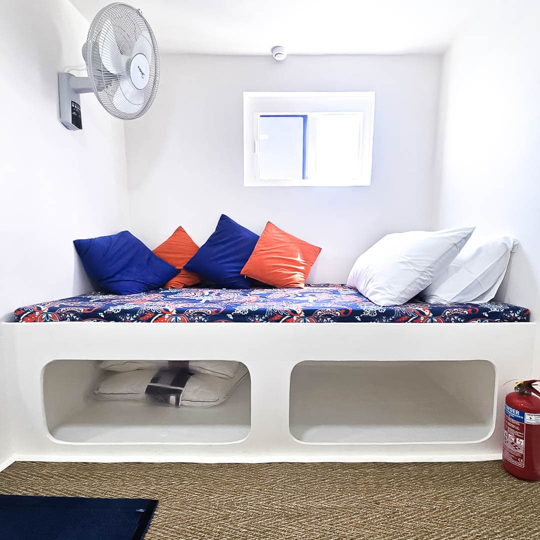 Guest cabin with modern furnishings on NOAH