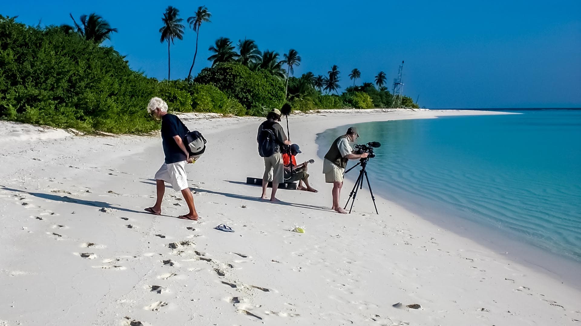 Film crew shooting on board the NOAH safari boat