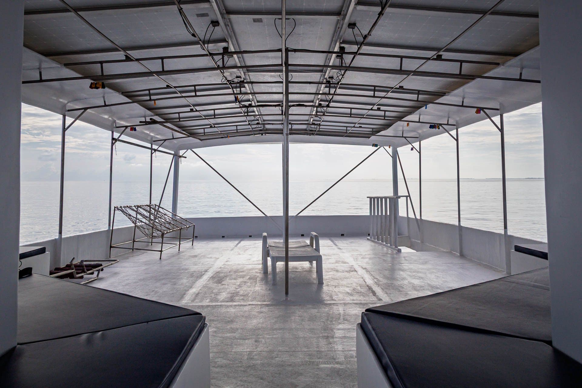 NOAH's open top deck under the solar-panel roof